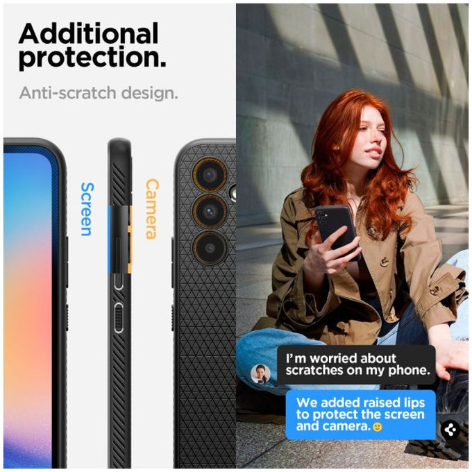 Spigen - Puzdro Liquid Air pre Samsung Galaxy A34 5G, Matte Black