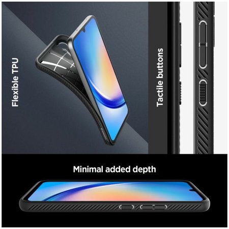 Spigen - Puzdro Liquid Air pre Samsung Galaxy A34 5G, Matte Black