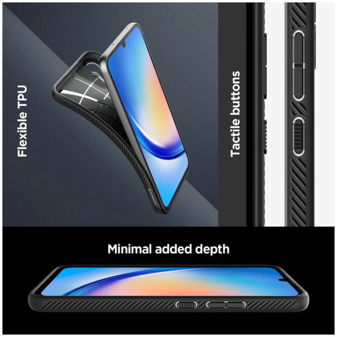 Spigen - Puzdro Liquid Air pre Samsung Galaxy A34 5G, Matte Black
