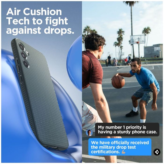 Spigen - Puzdro Liquid Air pre Samsung Galaxy A34 5G, Abyss Green