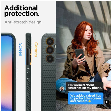 Spigen - Puzdro Liquid Air pre Samsung Galaxy A34 5G, Abyss Green