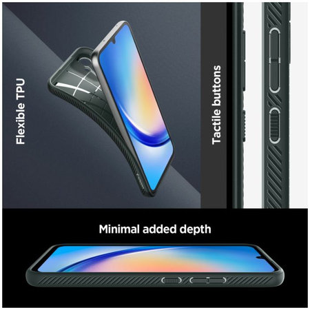 Spigen - Puzdro Liquid Air pre Samsung Galaxy A34 5G, Abyss Green