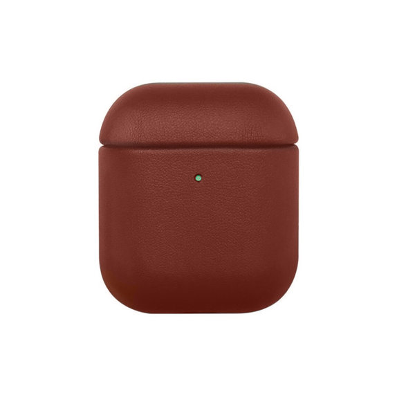 FixPremium - Kožené Puzdro pre AirPods 1 a 2, hnedá
