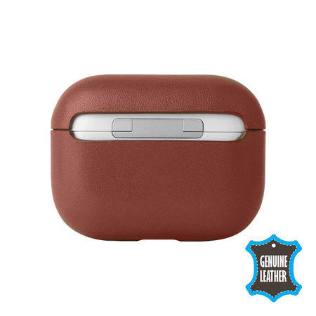 FixPremium - Kožené Puzdro pre AirPods 3, hnedá