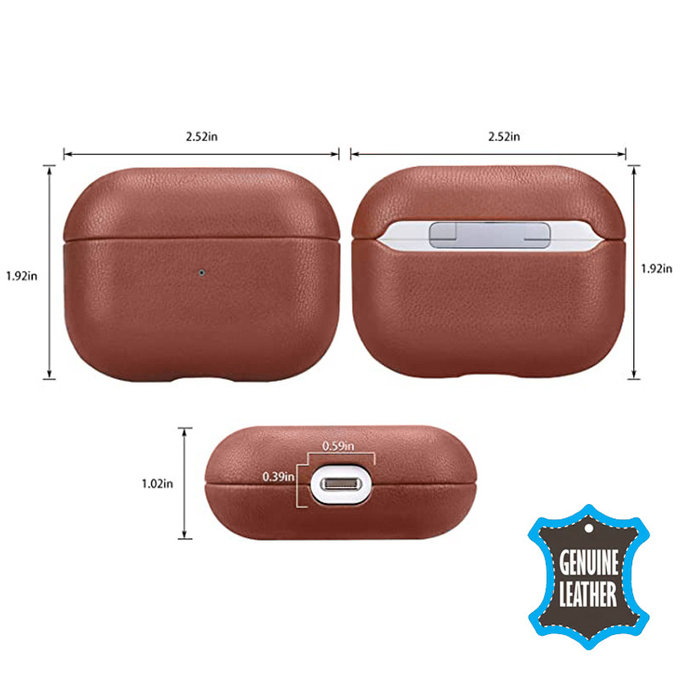 FixPremium - Kožené Puzdro pre AirPods 3, hnedá