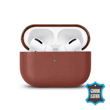 FixPremium - Kožené Puzdro pre AirPods Pro, hnedá