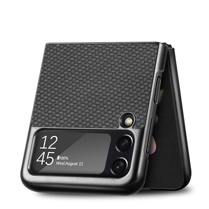 FixPremium - Puzdro Carbon pre Samsung Galaxy Z Flip 2, čierna