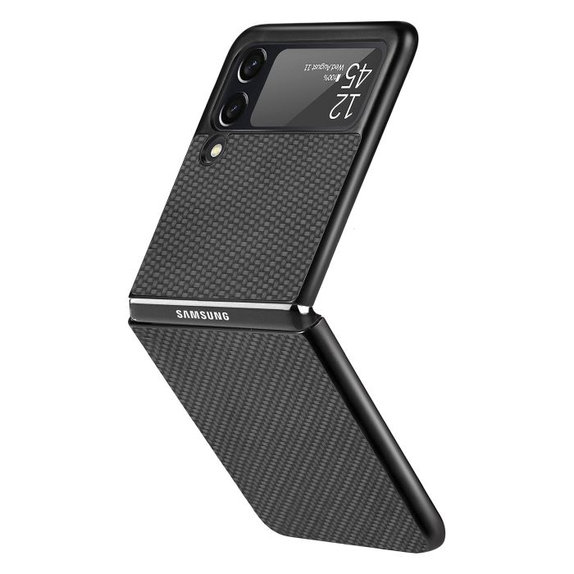 FixPremium - Puzdro Carbon pre Samsung Galaxy Z Flip 2, čierna