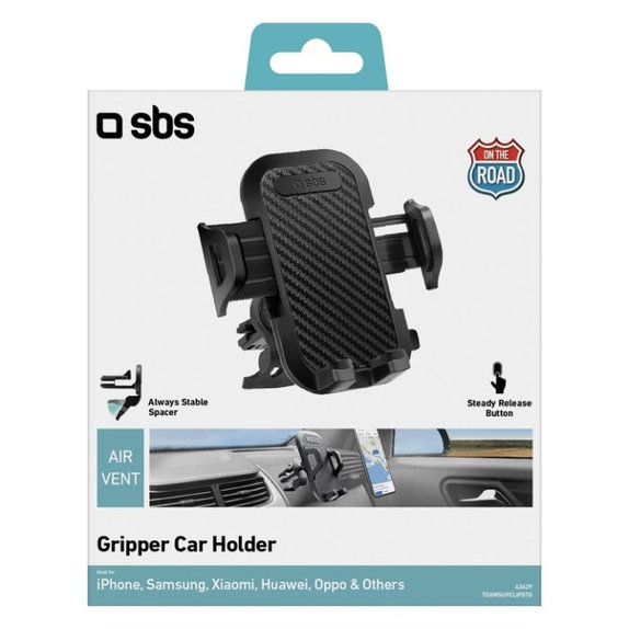 SBS - Držiak do auta Gripper, do mriežky, čierna