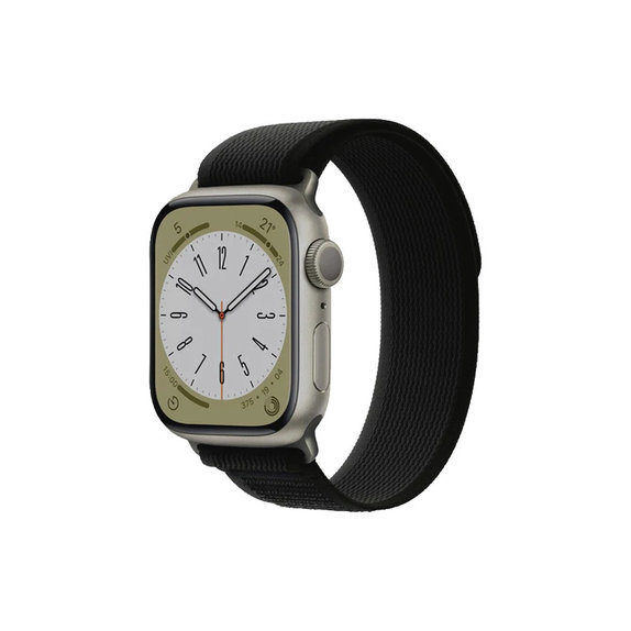 FixPremium - Remienok Trail Loop pre Apple Watch (42, 44, 45 a 49mm), čierna