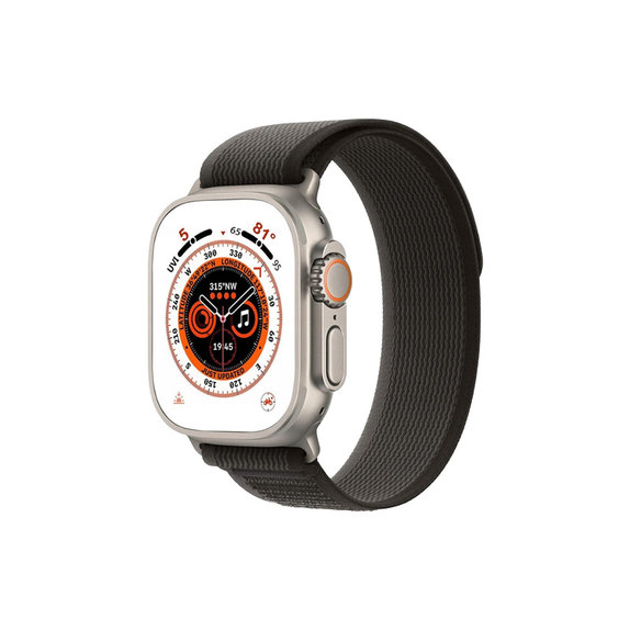 FixPremium - Remienok Trail Loop pre Apple Watch (42, 44, 45 a 49mm), space gray