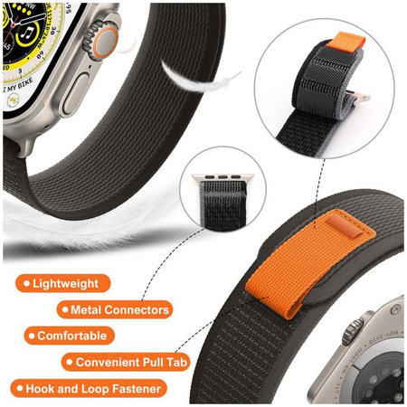 FixPremium - Remienok Trail Loop pre Apple Watch (42, 44, 45 a 49mm), tyrkysová