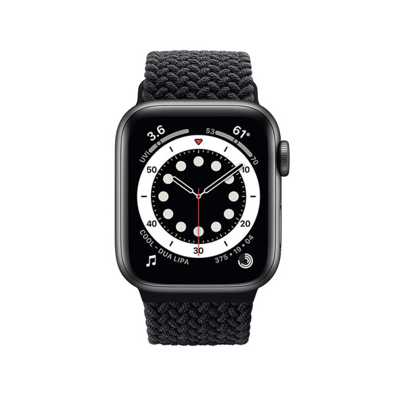 FixPremium - Remienok Solo Loop pre Apple Watch (42, 44, 45 a 49mm), čierna
