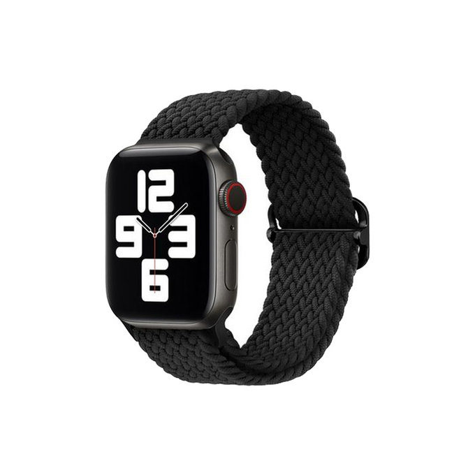 FixPremium - Remienok Solo Loop pre Apple Watch (42, 44, 45 a 49mm), čierna