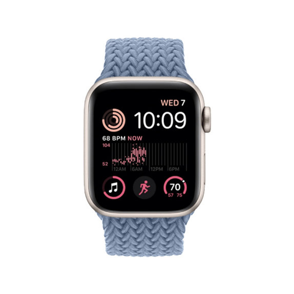 FixPremium - Remienok Solo Loop pre Apple Watch (42, 44, 45 a 49mm), light blue