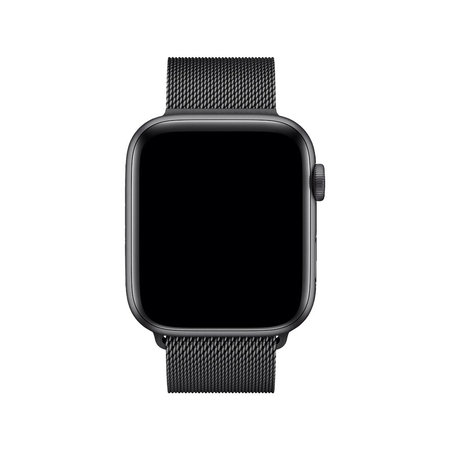 FixPremium - Remienok Milanese Loop pre Apple Watch (42, 44, 45 a 49mm), čierna