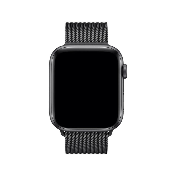 FixPremium - Remienok Milanese Loop pre Apple Watch (42, 44, 45 a 49mm), čierna