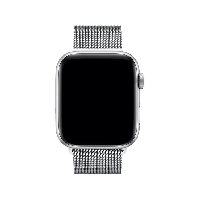 FixPremium - Remienok Milanese Loop pre Apple Watch (42, 44, 45 a 49mm), strieborná