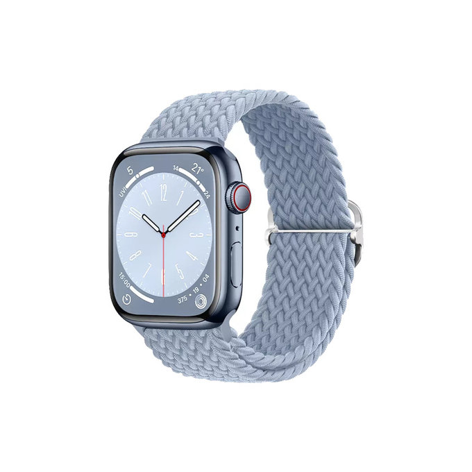FixPremium - Remienok Solo Loop pre Apple Watch (38, 40 a 41mm), light blue