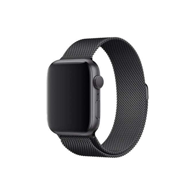 FixPremium - Remienok Milanese Loop pre Apple Watch (38, 40 a 41mm), čierna