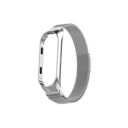 FixPremium - Remienok Milanese Loop pre Xiaomi Mi Band (5/6/7/7 NFC), strieborná