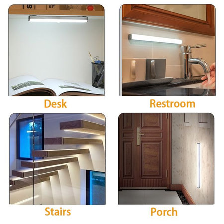 FixPremium - LED Nočné Svetlo s Pohybovým Senzorom (teplá žltá), (0.2m), biela