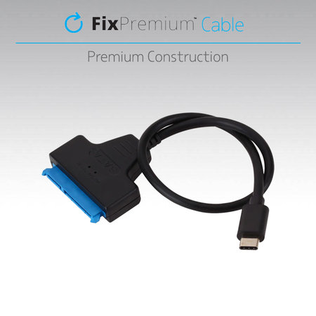 FixPremium - Kábel - USB-C / SATA 2.5", čierna