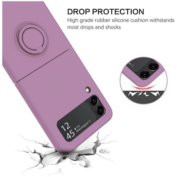 FixPremium - Puzdro Ring pre Samsung Galaxy Z Flip 4, zelená