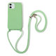 FixPremium - Silikónové Puzdro so Šnúrkou pre iPhone 11, zelená