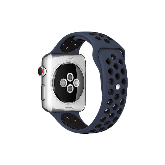FixPremium - Silikónový Športový Remienok pre Apple Watch (42, 44, 45 a 49mm), modrá