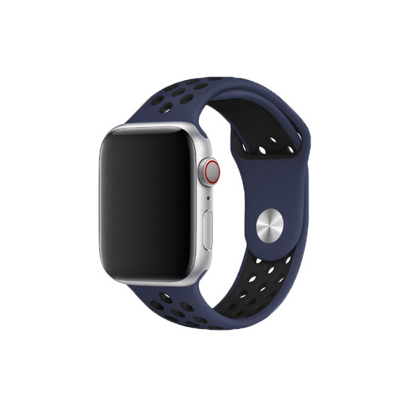 FixPremium - Silikónový Športový Remienok pre Apple Watch (42, 44, 45 a 49mm), modrá
