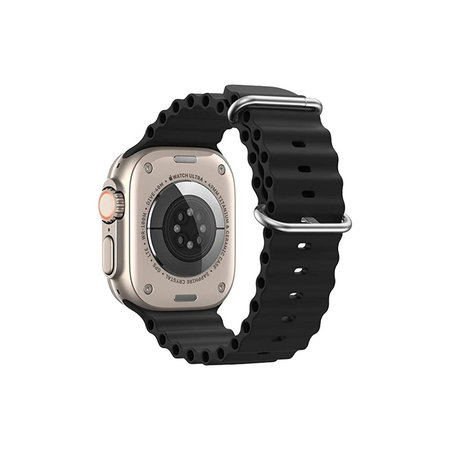 FixPremium - Remienok Ocean Loop pre Apple Watch (38, 40 a 41mm), čierna