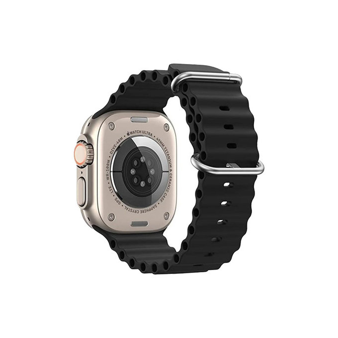 FixPremium - Remienok Ocean Loop pre Apple Watch (38, 40 a 41mm), čierna