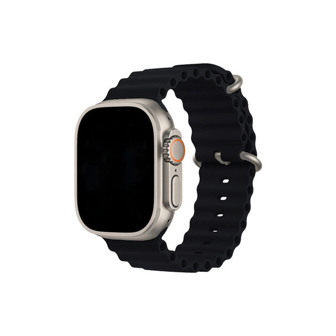 FixPremium - Remienok Ocean Loop pre Apple Watch (38, 40 a 41mm), čierna
