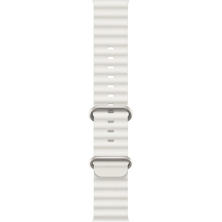 FixPremium - Remienok Ocean Loop pre Apple Watch (42, 44, 45 a 49mm), biela