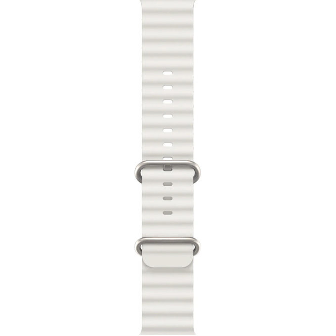 FixPremium - Remienok Ocean Loop pre Apple Watch (42, 44, 45 a 49mm), biela