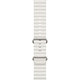 FixPremium - Remienok Ocean Loop pre Apple Watch (42, 44, 45 a 49mm), biela