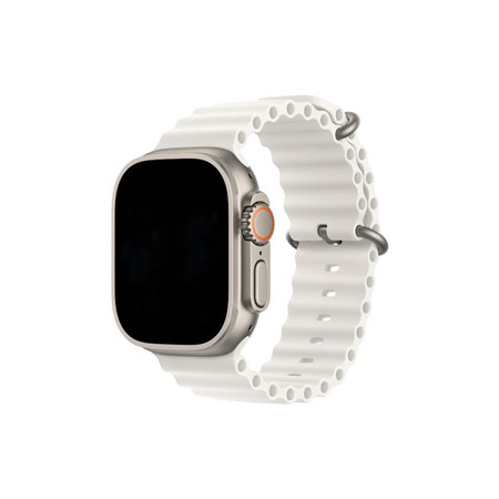 FixPremium - Remienok Ocean Loop pre Apple Watch (38, 40 a 41mm), biela