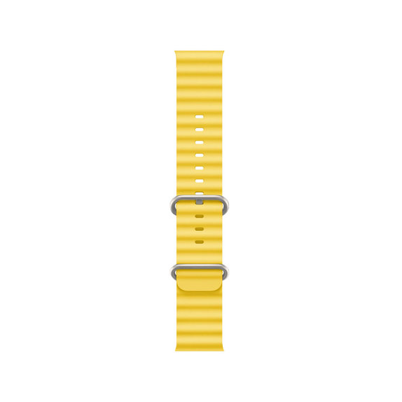 FixPremium - Remienok Ocean Loop pre Apple Watch (42, 44, 45 a 49mm), žltá
