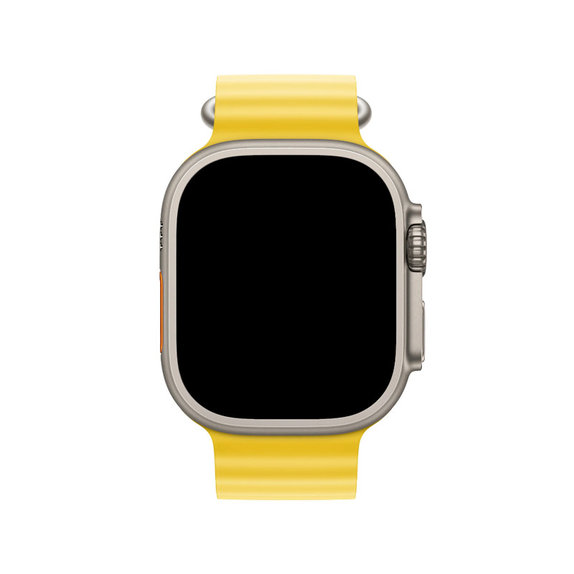 FixPremium - Remienok Ocean Loop pre Apple Watch (42, 44, 45 a 49mm), žltá
