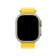 FixPremium - Remienok Ocean Loop pre Apple Watch (42, 44, 45 a 49mm), žltá
