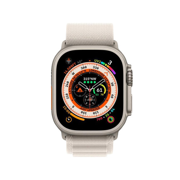 FixPremium - Remienok Alpine Loop pre Apple Watch (42, 44, 45 a 49mm), starlight