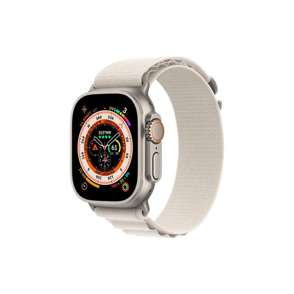 FixPremium - Remienok Alpine Loop pre Apple Watch (42, 44, 45 a 49mm), starlight