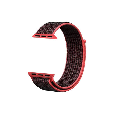 FixPremium - Nylonový Remienok pre Apple Watch (42, 44, 45 a 49mm), červená