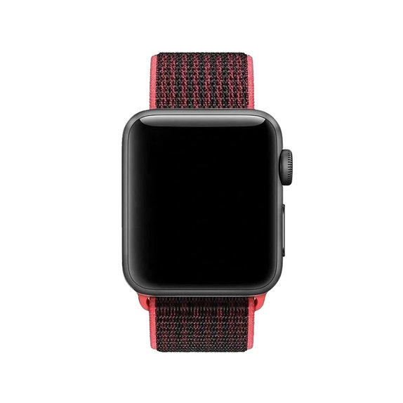 FixPremium - Nylonový Remienok pre Apple Watch (42, 44, 45 a 49mm), červená