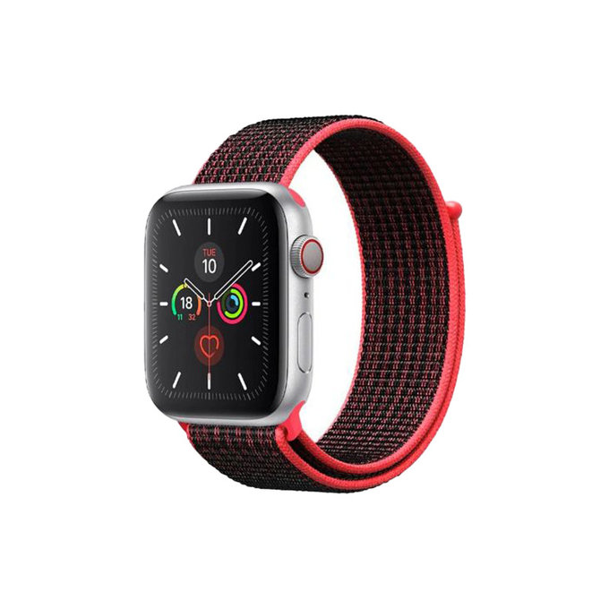 FixPremium - Nylonový Remienok pre Apple Watch (42, 44, 45 a 49mm), červená