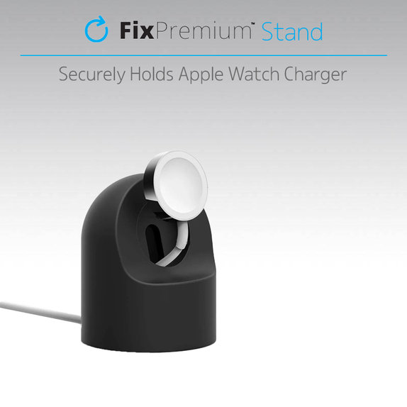 FixPremium - Silikónový Stojan pre Apple Watch, čierna