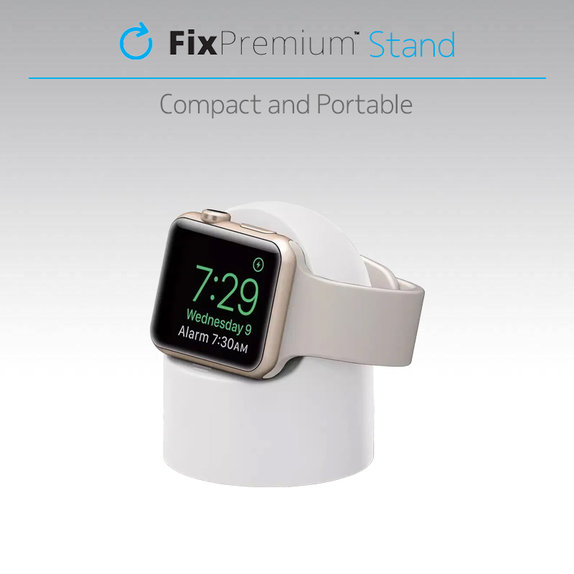 FixPremium - Silikónový Stojan pre Apple Watch, čierna