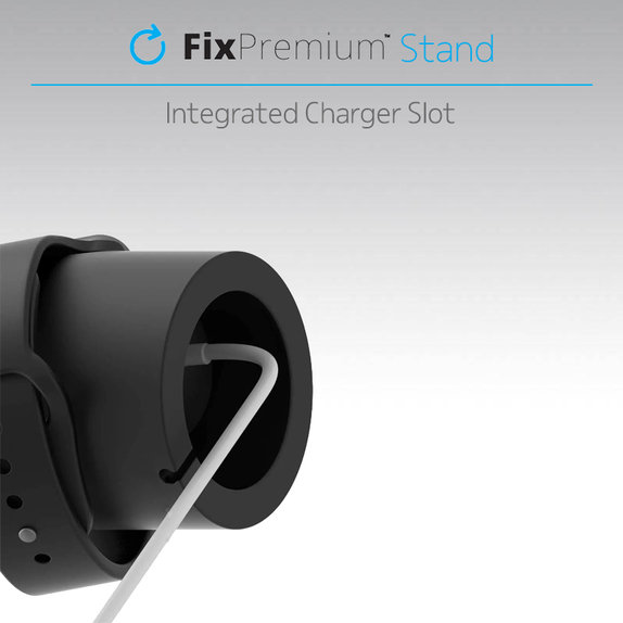 FixPremium - Silikónový Stojan pre Apple Watch, čierna