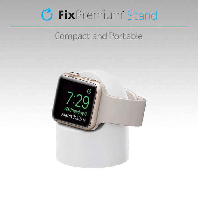 FixPremium - Silikónový Stojan pre Apple Watch, biela